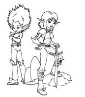 coloriage Arthur et les minimoys selenia et son epee
